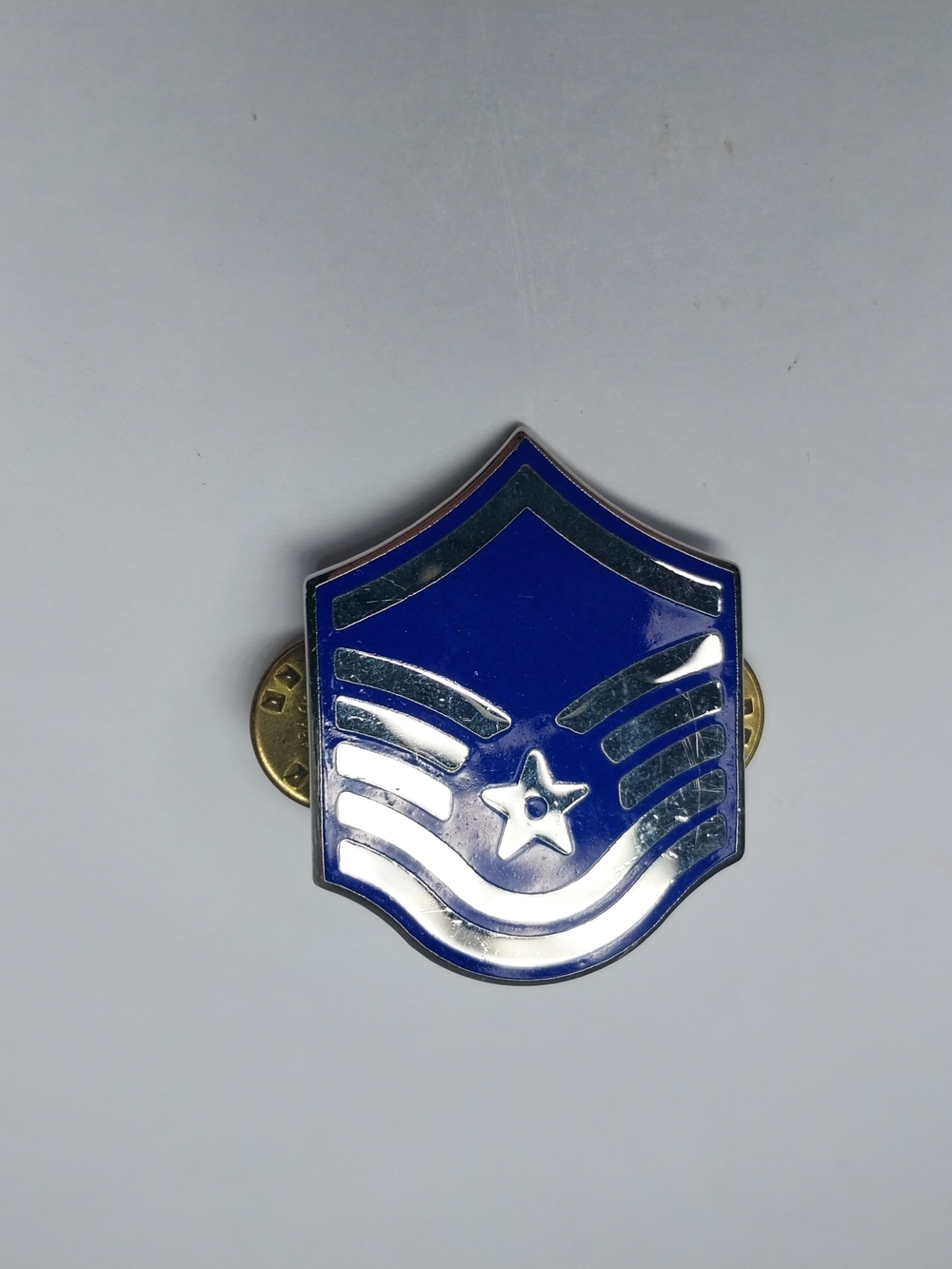 United States Air Force E-8 Senior Master Sergeant Enamel Lapel Pin Vintage